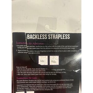 Backless Strapless Bra Nude A Cup Adhesive Reusable Silicone